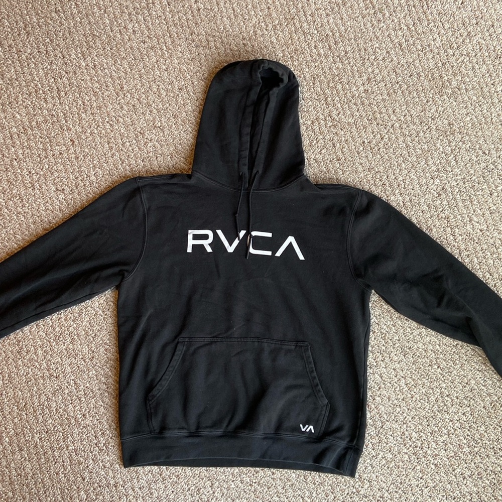 Black RVCA hoodie, size L